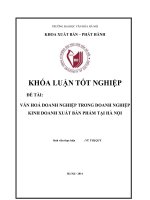 Văn hóa doanh nghiệp trong doanh nghiệp kinh doanh XBP tại Hà Nội