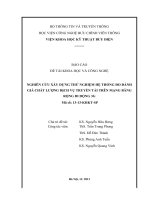 BÁO CÁO THỰC TẬP-NGHIÊN CỨU XÂY DỰNG THỬ NGHIỆM HỆ THỐNG ĐO ĐÁNH GIÁ CHẤT LƯỢNG DỊCH VỤ TRUYỀN TẢI TRÊN MẠNG BĂNG RỘNG DI ĐỘNG 3G