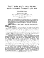 Thu hút nguồn vốn đầu tư trực tiếp nước ngoài tại vùng kinh tế trọng điểm phía Nam