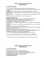 Nội dung ôn tập cuối năm môn Lịch sử 8,9