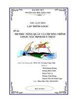 METRIC TỔNG QUÁT VÀ CHƯƠNG TRÌNH LOGIC XÁC ĐỊNH DUY NHẤT