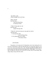 BÀI TIỂU LUẬN CÔNG NGHỆ SẢN XUẤT BIA