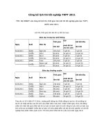 Lịch thi tốt nghiệp THPT 2011