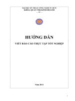 BÀI BÁO CÁO THỰC TẬP-HƯỚNG DẪN  VIẾT BÁO CÁO THỰC TẬP TỐT NGHIỆP