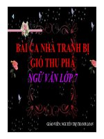 Bài giảng bài ca nhà tranh bị gió thu phá ngữ văn 7