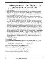 PHÂN LOẠI BÀI TOÁN TÍNH CÔNG SUẤT CỦA ĐOẠN MẠCH R, L, C MẮC NỐI TIẾP