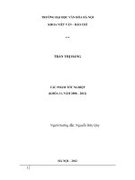 Tác phẩm tốt nghiệp của sinh viên Khoa Viết văn - Báo chí trần thị hằng