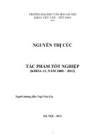 Tác phẩm tốt nghiệp của sinh viên khoa Viết văn - Báo chí nguyễn thị cúc