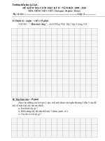 ĐỀ KT CUOI HKII - LỚP 2