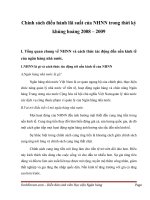 Chính sách điều hành lãi suất của NHNN trong thời kỳ khủng hoảng 2008 – 2009