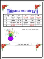 thời khóa biểu lớp tôi