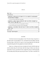 Thu hút FDI vào ngành nông nghiệp tại việt nam