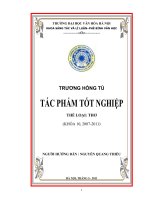 Tác phẩm tốt nghiệp của sinh viên Khoa Viết văn - Báo chí Trương Hồng Tú