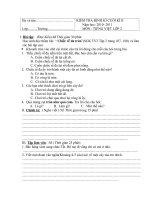 đê thi cuối kì 2 môn toán+tiếng việt +đáp án