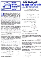 Kĩ thuật giải một số bài toán tiếp tuyến của đồ thị hàm số