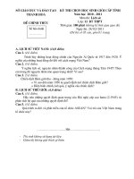 ĐÁP ÁN ĐỀ THI HỌC SINH GIỎI TỈNH THANH HÓA( BỔ TÚC) NĂM 2011