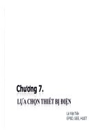 Hệ thống cung cấp điện Lựa chọn thiết bị điện.