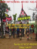 THỰC HÀNH TRÊN MÁY TÍNH CASIOĐỂ GIẢI TOÁN THÔNG KÊ LỚP 1O