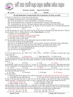 Đề thi thử đại học môn hóa (đề 2). De thi thu dai hoc mon Hoa