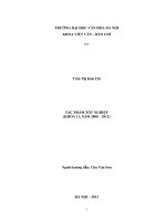 Tác phẩm tốt nghiệp của sinh viên Khoa Viết văn - Báo chí trần thị kim chi