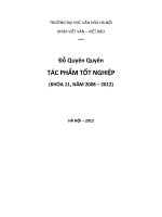 Tác phẩm tốt nghiệp của sinh viên Khoa Viết văn - Báo chí đỗ quyên quyên