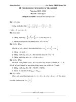 đề thi toán lớp 8 Tp Bắc Ninh