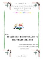 ĐỘ LỆCH GIỮA HIỆN THỰC XÃ HỘI VÀ TIỂU THUYẾT MĨ LA TINH