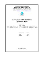 TÌM HIỂU và xây DỰNG hệ THỐNG FIREWALL