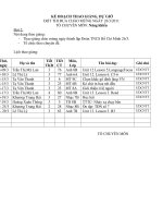 KẾ HOACH THAO GIẢNG TỔ NĂNG KHIẾU