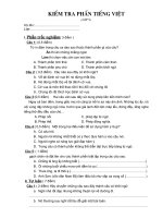 Kiểm tra tiếng việt lớp 9