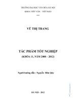 Tác phẩm tốt nghiệp của sinh viên Khoa Viết văn - Báo chí