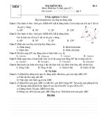 Đề kiểm tra chương III (hình học 9)