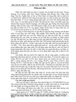 Báo cáo quy hoạch kinh tế xã hội miền tây nghệ an giai đoạn 2010   2020