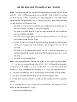 BÀI TẬP MÔN KINH TẾ & QUẢN LÝ MÔI TRƯỜNG