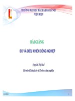 Cơ sở truyền tin trong kỹ thuật đo và điều khiển công  nghiệp