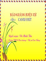 Giáo án bồi dưỡng thao giảng tham khảo hoá học 9 Bài  Một số  ô xít quan trọng (11)