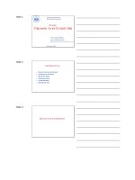 bài giảng cấp nước và xử lý nước thải - trần thì mỹ hạnh