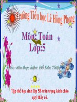 Toán 5: Ôn tập về số đo thời gian-chỉnh sửa