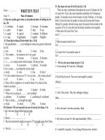 Đề kiểm tra T.Anh 9 lần 2- HK2