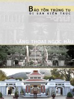 Bảo tồn trùng tu  Lăng Thoại Ngọc Hàu