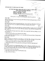 Đề thi HSG vòng Tỉnh năm 2011 (Sinh 9)