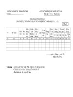 Biểu mẫu xét Tốt Nghiệp THCS