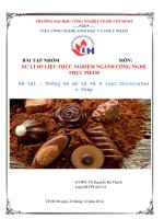 Thống kê mô tả về 6 loại chocolates ở pháp