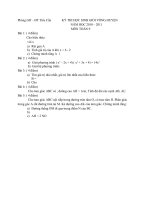 Đề thi học sinh giỏi huyện Tiểu Cần