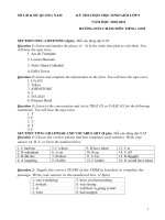 ĐÁP ÁN HSG LỚP9 QUẢNGNAM