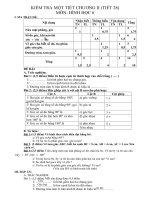KIỂM TRA 1 TIẾT CHƯƠNG II-HH