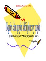 Bài giảng người cầm quyền khôi phục uy quyền