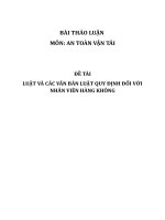 LUẬT VÀ CÁC VĂN BẢN LUẬT QUY ĐỊNH ĐỐI VỚI NHÂN VIÊN HÀNG KHÔNG