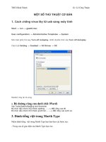 Một số thủ thuật cần thiết khi sử dụng MT