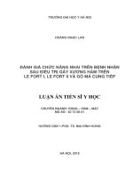 Đánh giá chức năng nhai trên bệnh nhân sau điều trị gãy xương hàm trên Le Fort I, Le Fort II và gò má cung tiếp